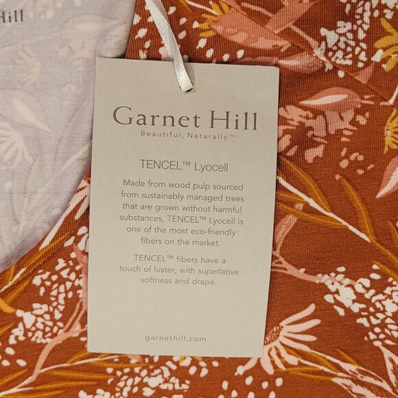 Garnet Hill Trapeze Dress Seamed Jersey Knit Tencel Lyocel in Terracotta NEW - Picture 11 of 13